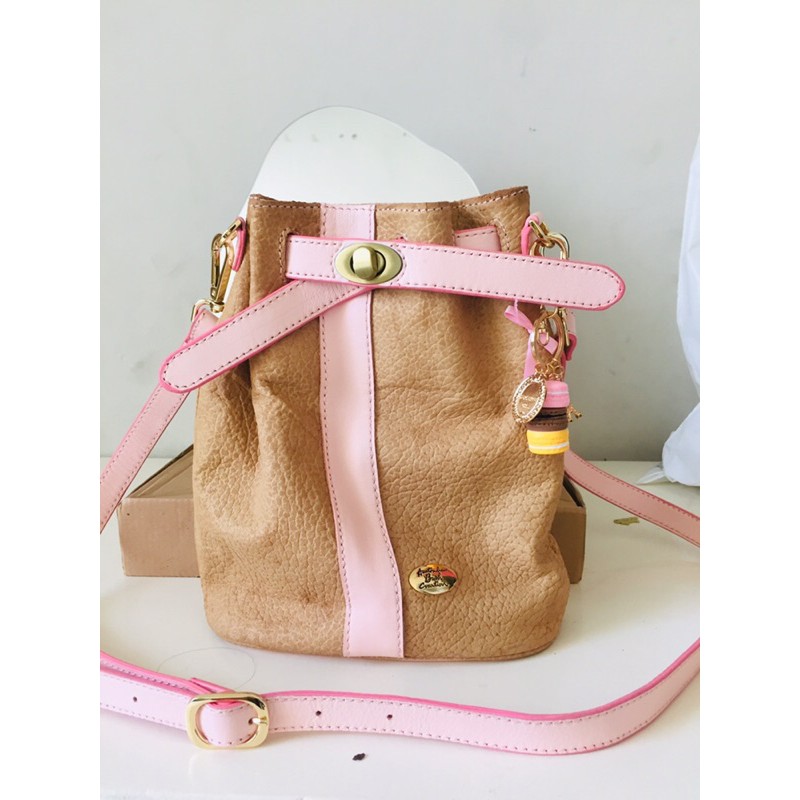 tas serut selempang kulit asli brand bush