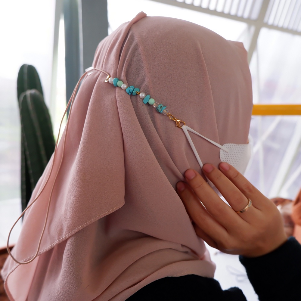 Tali Masker Hijab 2 in 1 Kalung Masker dengan Konektor Makalu Series