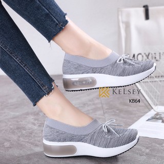 NICOLE SEPATU  WEDGES FLYKNIT TALI KELSEY  KB64 Shopee  