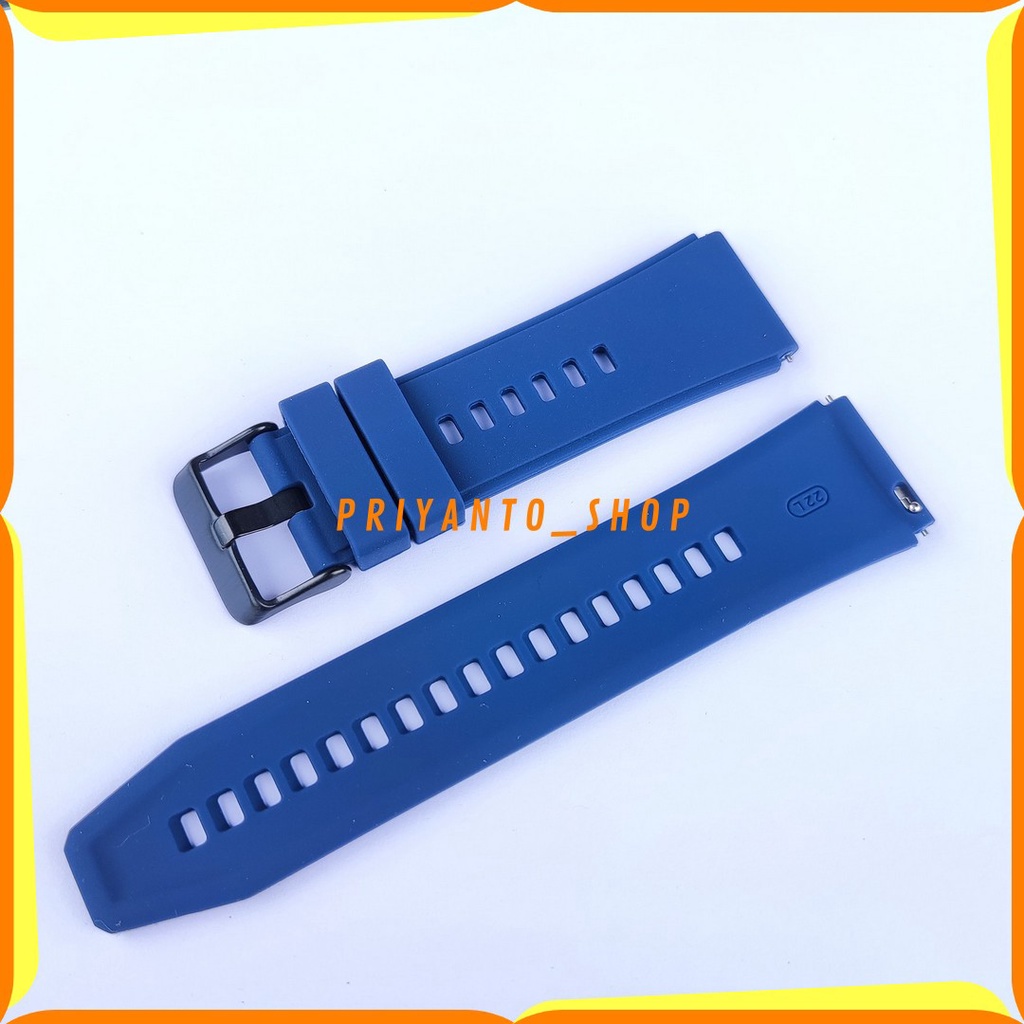 Strap Jam Tangan/Tali jam Tangan Rubber Silicone Soft Quick Release 22mm Original Waterproof  Free Pen