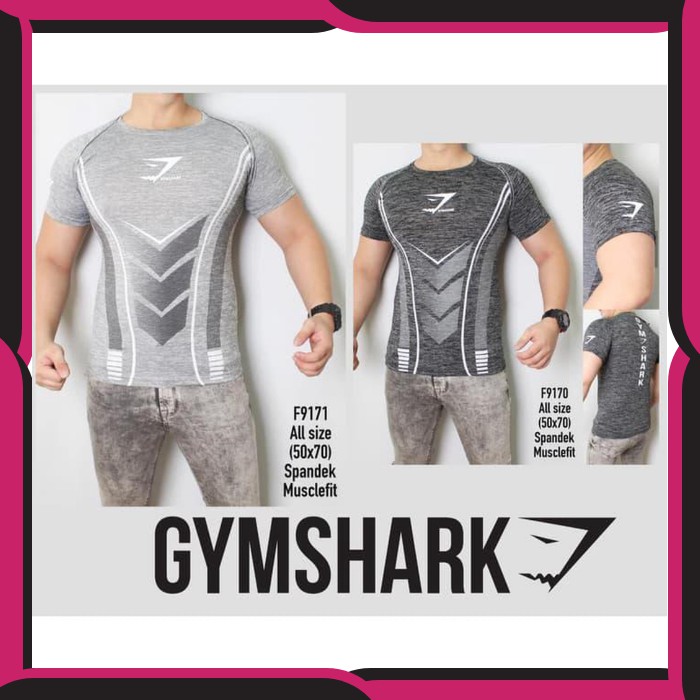 BAJU KAOS GYM FITNES TRAINING PRIA GYMSHARK KAOS OLAHRAGA GYM RUNNING COWOK FT002