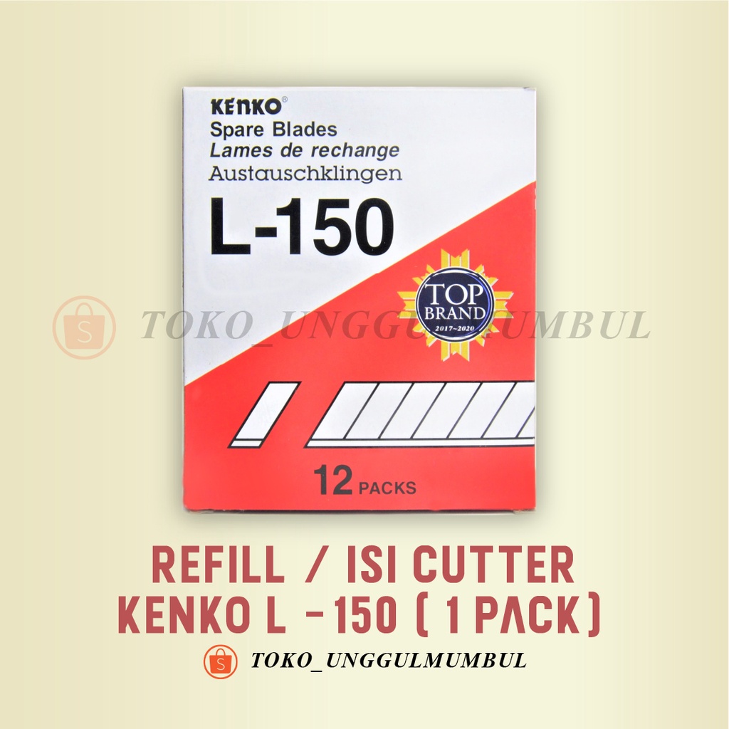 

Isi Cutter Kenko | Ukuran Besar L-150 | Isi 12 Tubes