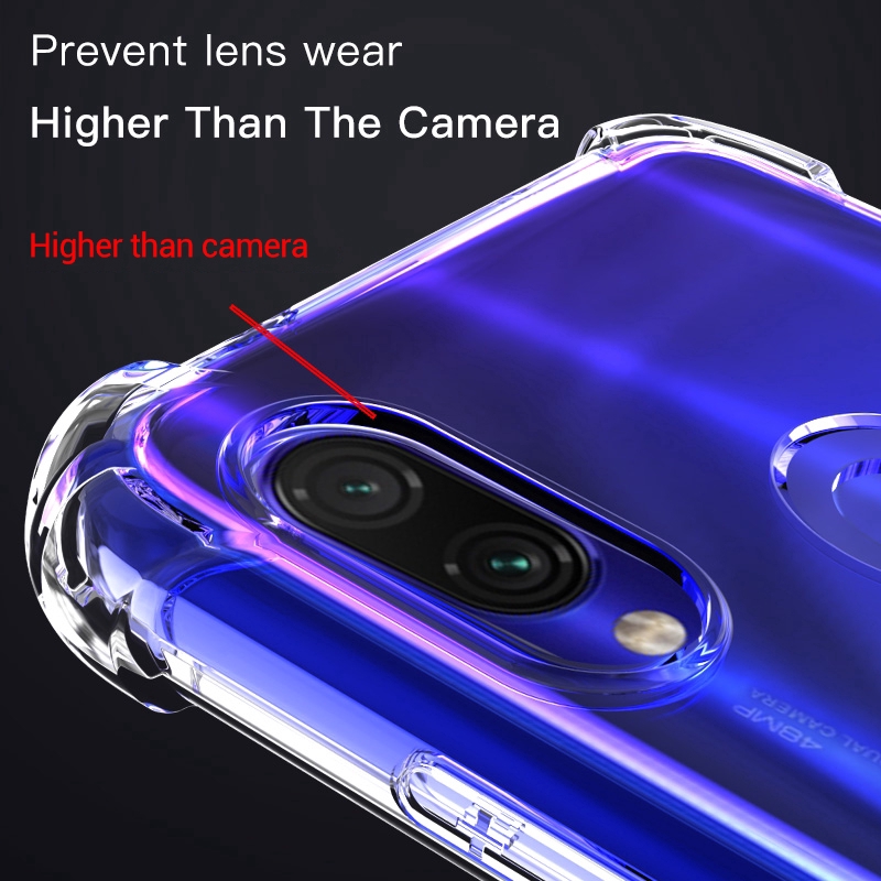 Soft Case Silikon TPU Bening Shockproof untuk Xiaomi Redmi Note 7 / Note 7 Pro