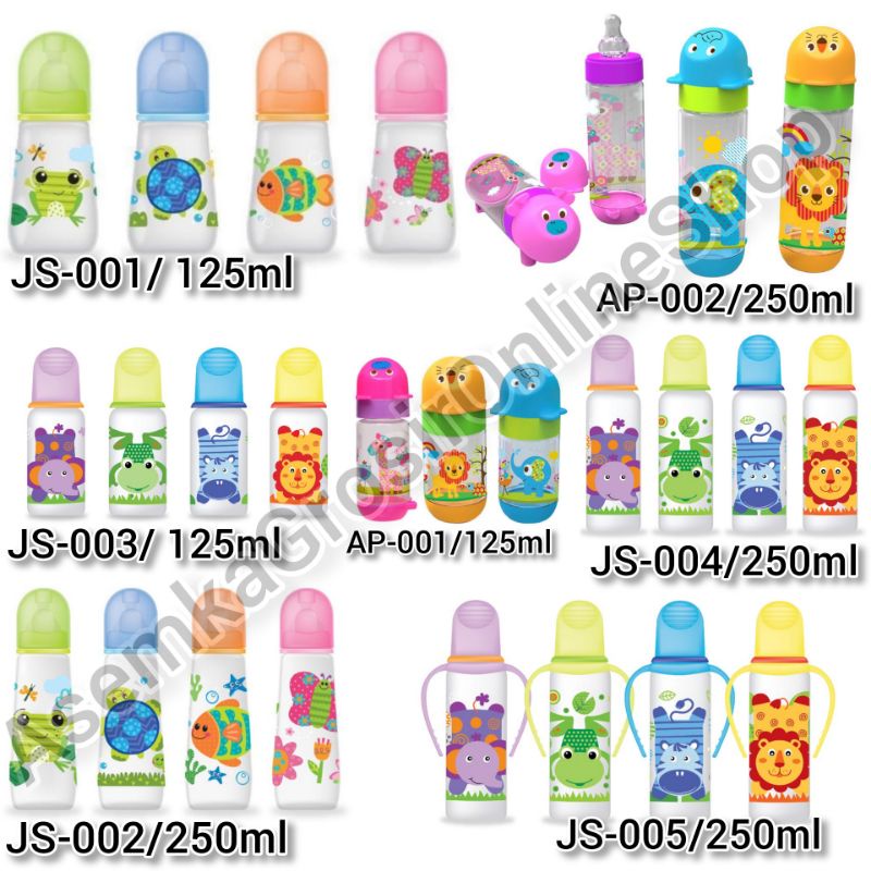 BABY SAFE Botol susu Karakter Regular Bottle Baby ORI 125ml 150ml 250ml AP001 AP002 JS001 JS002 JS003 JS004 JS005 JP005