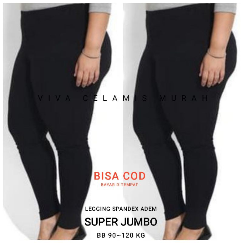 Legging Wanita SUPER JUMBO- Spandex Adem Elastis Nyaman Dipakai- Legging Panjang Murah-Dalaman Gamis