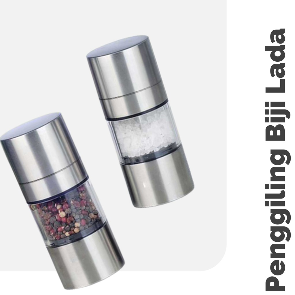 Penggiling Biji Lada Manual Pepper Mill Grinder Stainless Steel