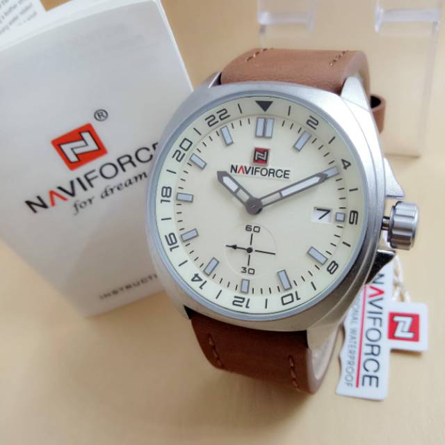 JAM TANGAN PRIA NAVIFORCE ORIGINAL TALI KULIT