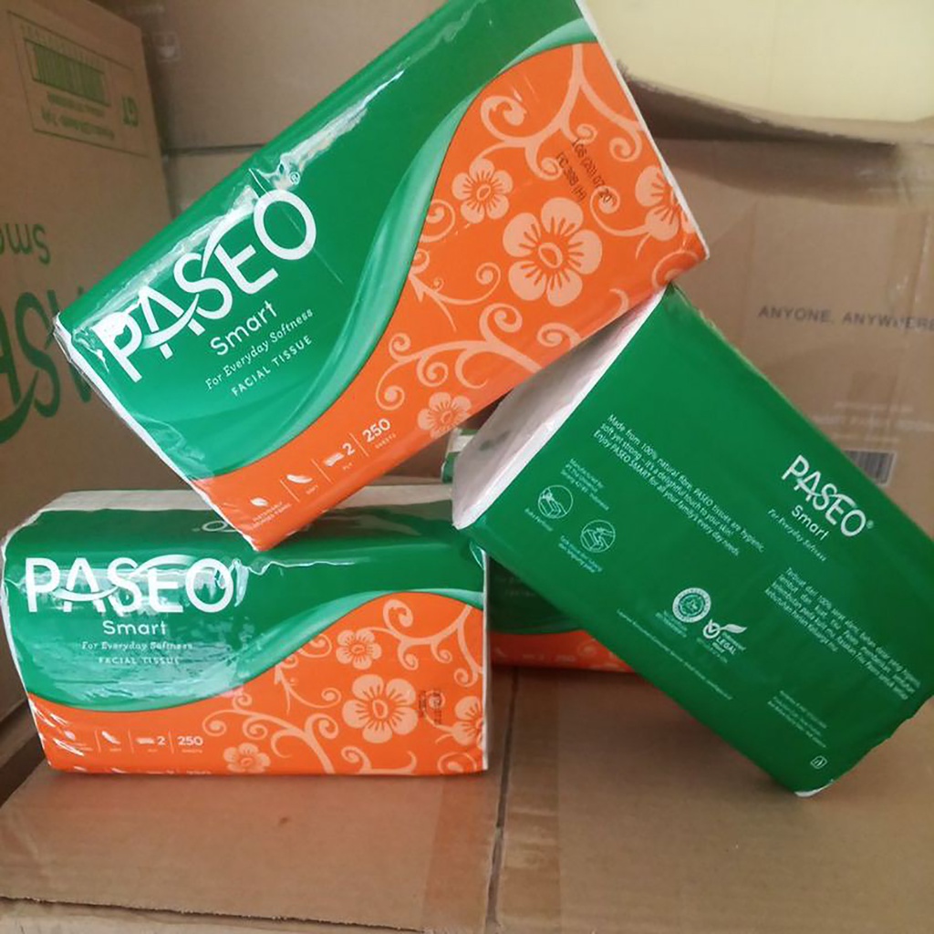 2 PCS tissue / tisu paseo smart 250 sheets facial tissue / Tissue Paseo Facial Tissue Tisu Paseo 250