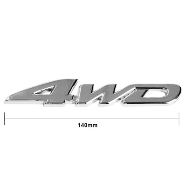 [COD] Emblem mobil 4WD bahan besi full