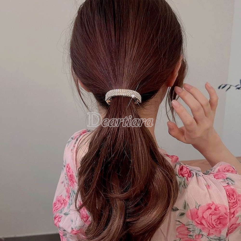 Exquisite Diamond-studded Hairpin Back Head Temperament Clip All-match Ponytail Buckle New Pan Hair Headdress Women