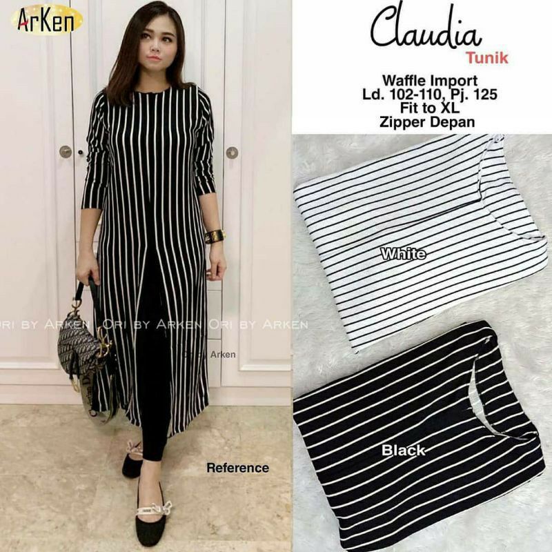 BAJU WANITA TERBARU BLOUSE MUSLIM CLAUDIA TUNIK / IR FASHION / TERMURAH / TERLARIS / COD BAYAR DITEM