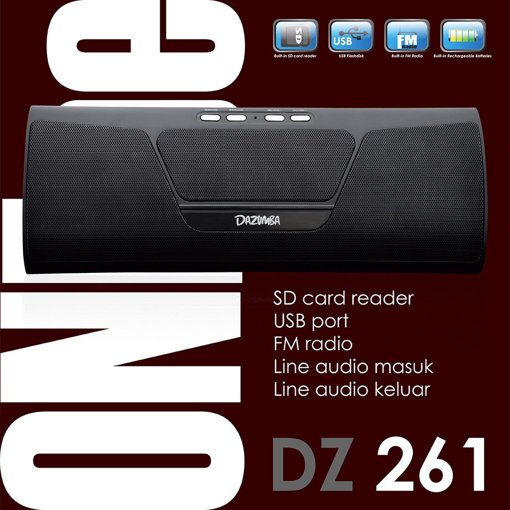 Dazumba Speaker USB dan Radio DZ261