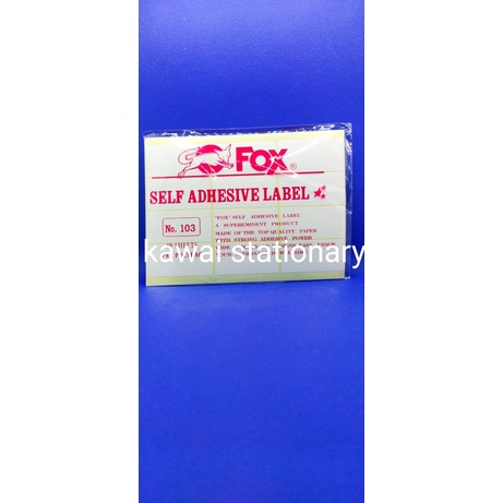 

stiker label fox 103