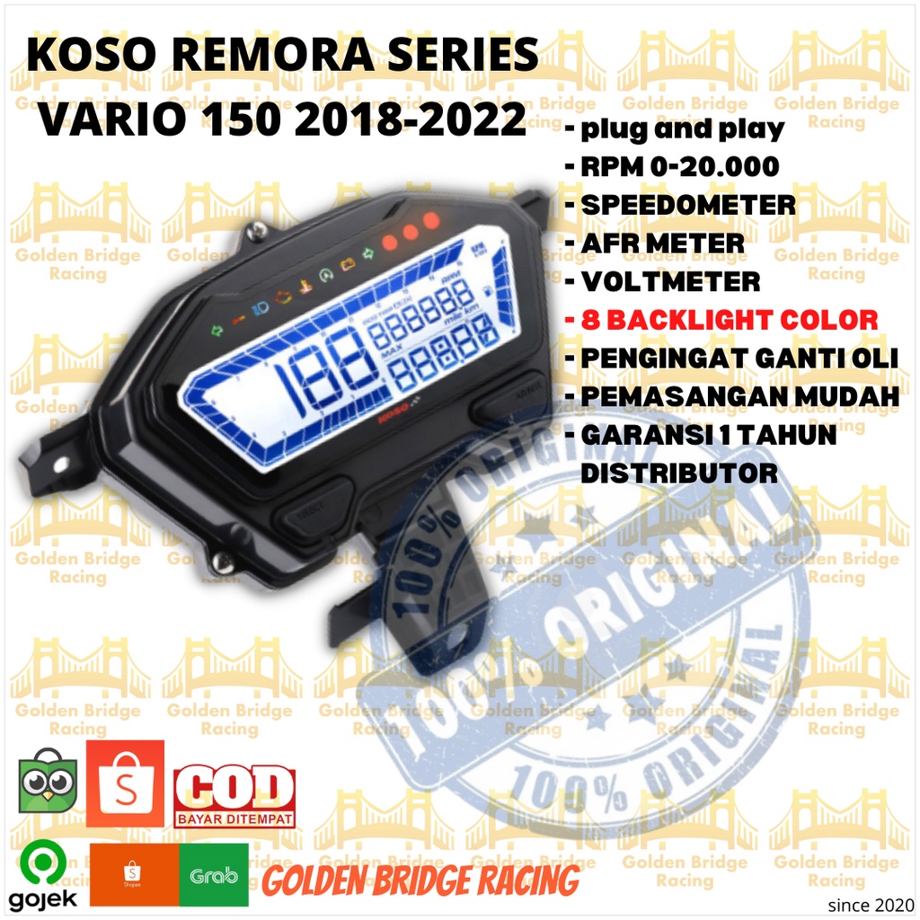 Speedometer KOSO REMORA new VARIO 125 150 2018 2022 GARANSI RESMI KOSO INDONESIA