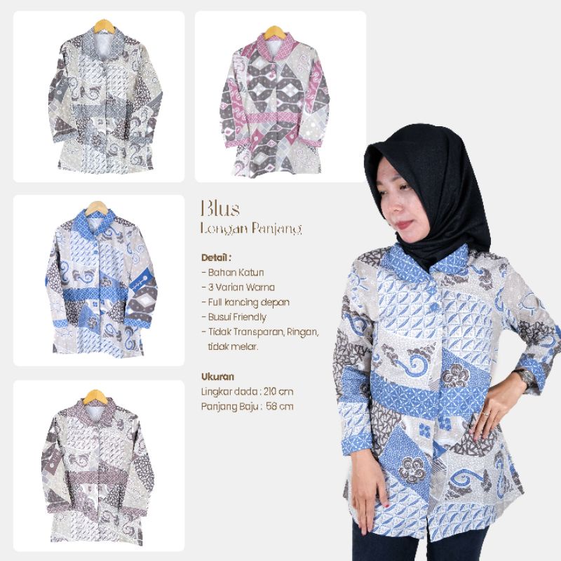 Blus Batik Soft Lengan Panjang- Naira Batik