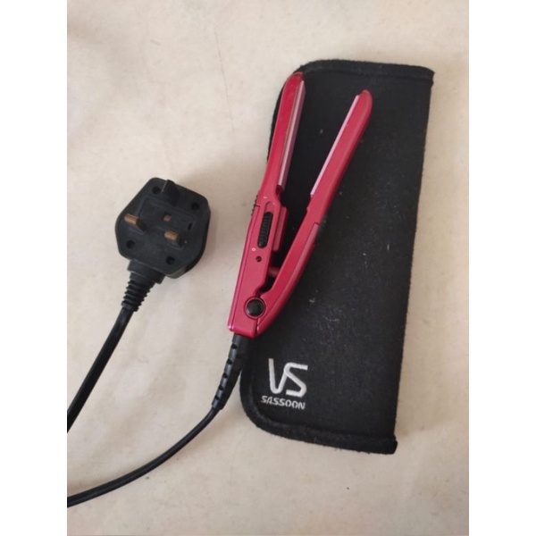 PRELOVED 2-in-1 VS Vidal Sassoon 13mm Catokan Mini Rambut Hair Straightener & Hair Curler Handcarry 