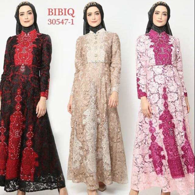 Baju Gamis Maxi Dress Gaun Pesta Muslim Bibiq 30547