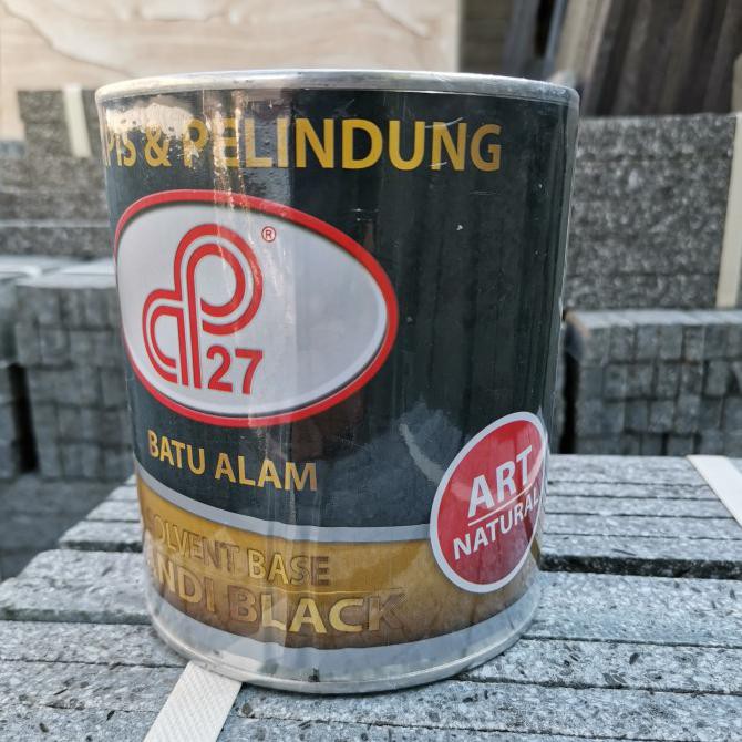 Ready Stock] Cat Pelapis Coating Vernis Batu Alam Cp 27 Cp27 - Hitam Doff