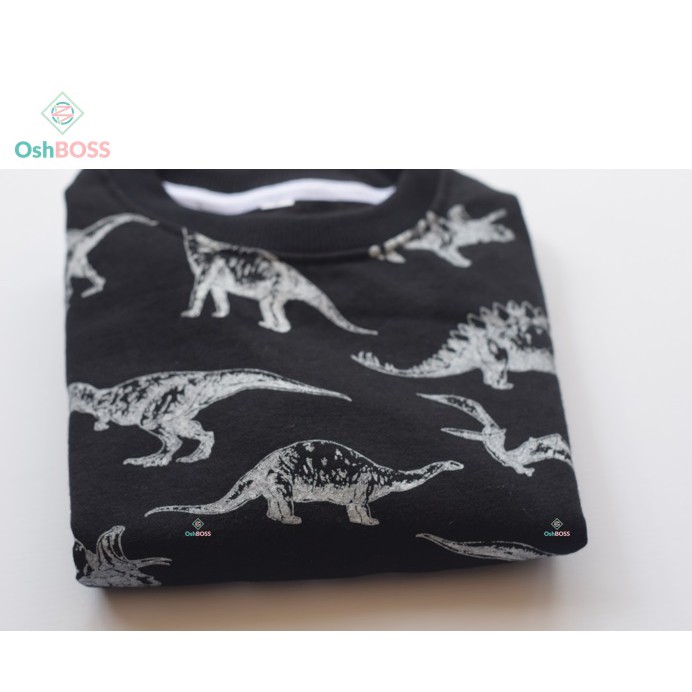 BAJU SWEETER ANAK DINO HITAM USIA 2-5 TAHUN/ OSHBOSS-3