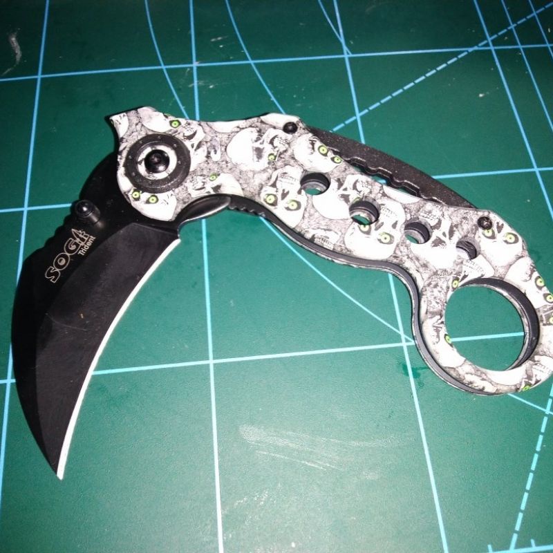 PISAU LIPAT SILAT SOG P655-2 FOLDING KNIFE SURVIVAL OUTDOOR