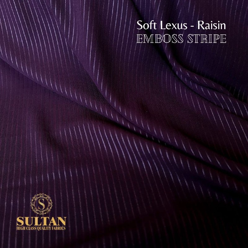 50CM EMBOS STRIPES SOFT LEXINA RAISIN KAIN SULTAN (MEREK LAMA: SOFT LEXUS)