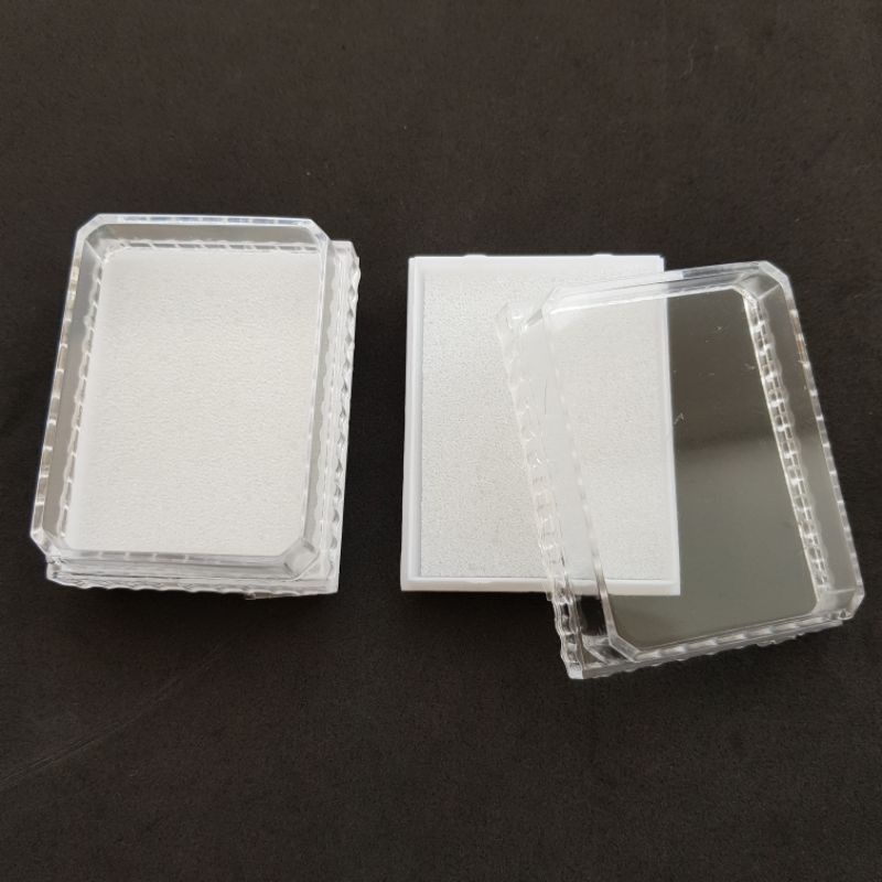 

isi 12pcs - Kotak acrylic gerigi / kotak souvenir rosario 6.7x5.1cm