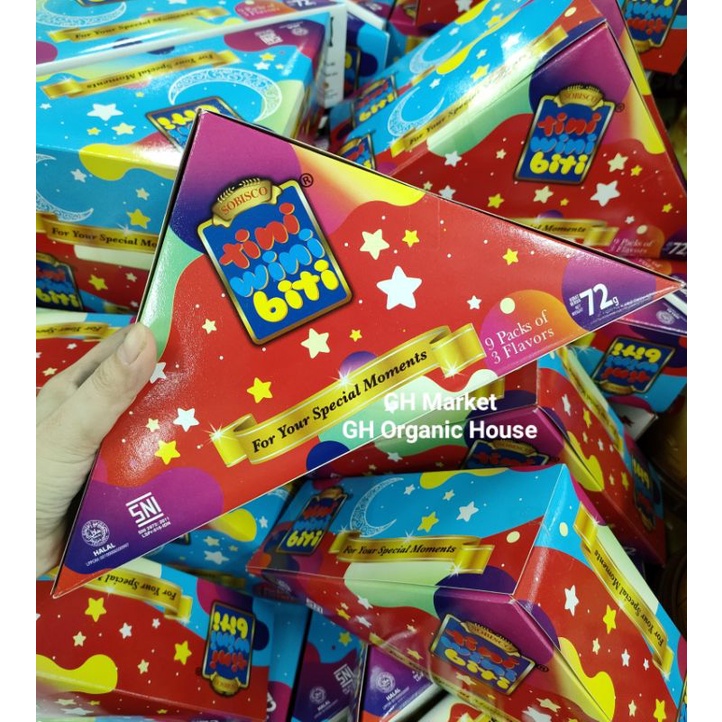 

Tini Wini Biti 72gr Sobisco 9pack of 3Flavor Biskuit Snacks Gift Pac