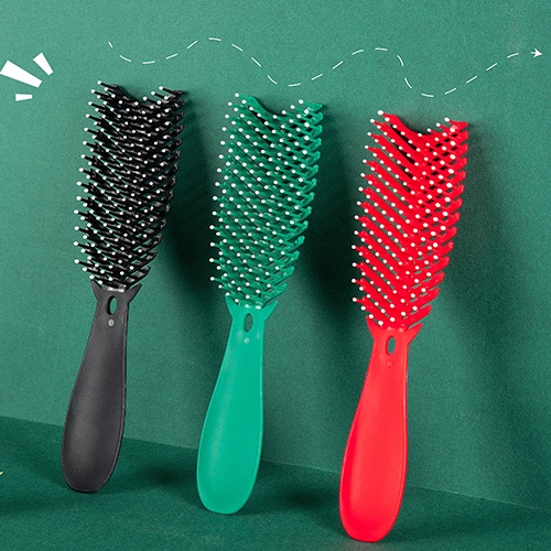 1pc Sisir Pijat Kulit Kepala Bentuk Tulang Ikan Untuk Salon