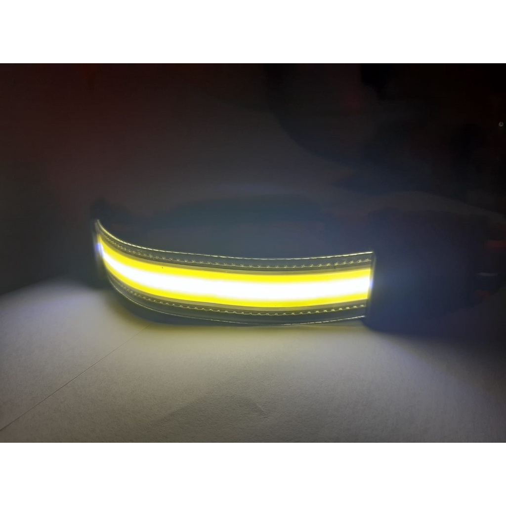 Pocketman Senter Kepala LED Depan belakang cahaya Putih dan Merah (lampu belakang) Headlamp Waterproof COB 800Lumens TM-G13 3MODE Anti Air Murah Berkualitas Fleksibel