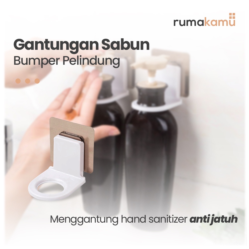 Gantungan Hand Sanitizer Sabun Mandi Shampoo Tempel Dinding