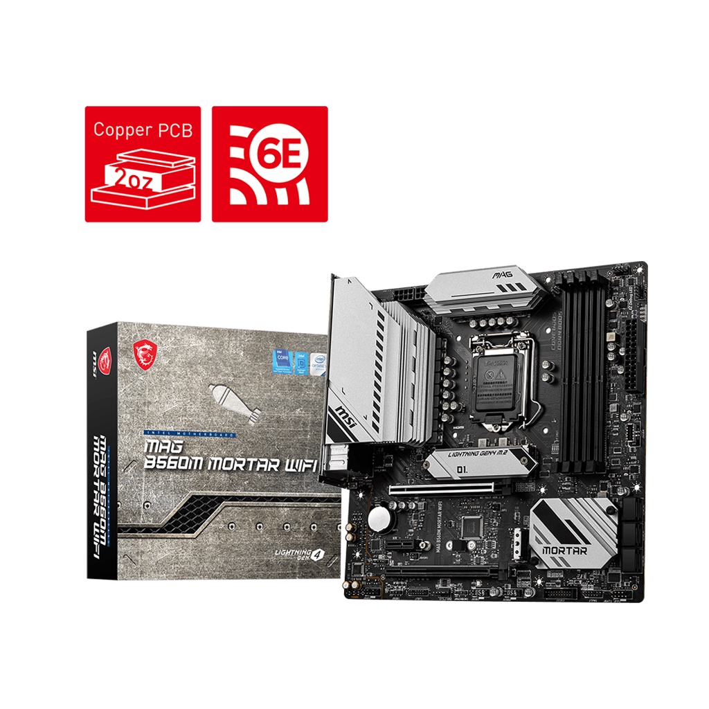 MSI MOTHERBOARD MAG B560M MORTAR WIFI Intel B560 LGA 1200 M-ATX