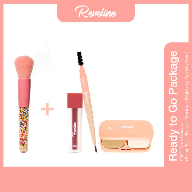 REVELINE Ready to GO Package (Plump Tint, Two Way Cake & Eyebrow