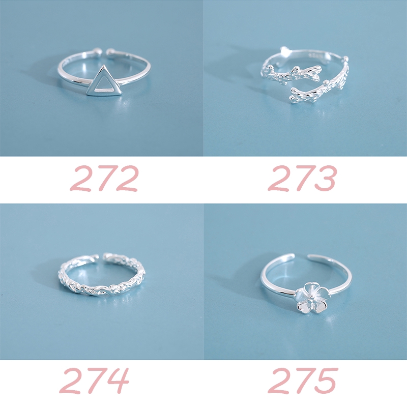 Cincin Open Ring Adjustable Desain Bunga / Bintang Gaya Korea untuk Wanita