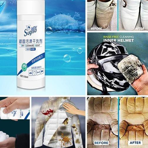 laristerus79 SUGISO Waterless Clothing Cleansing Semprotan Pembersih Tanpa Air pembersih sofa pembersih helm pembersih sepatu pembersih tas kulit S014