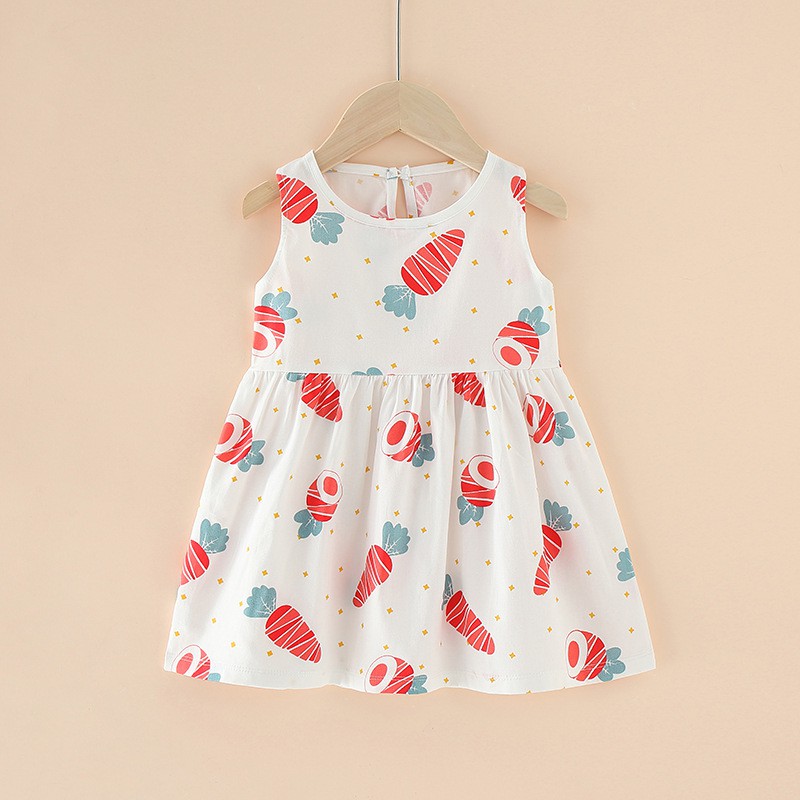 Babymall.id✨ PRINTED KOREAN DRESS Vol.2 Baju Dress Korea Anak Bayi Perempuan 100% IMPOR PREMIUM-Carrot