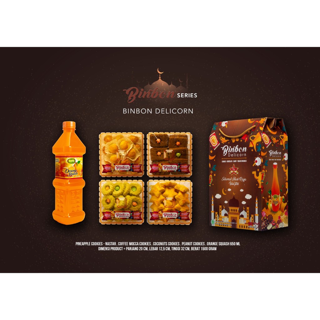 

TERMURAH - Paket Kue Lebaran Kue Kering Lebaran Merk Binbon DELICORN (HALAL)
