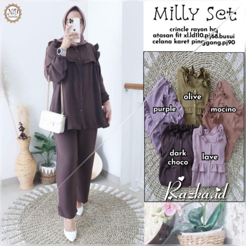 MILLY SET RAYON CRINCLE STELAN KEKINIAN BEST SELLER