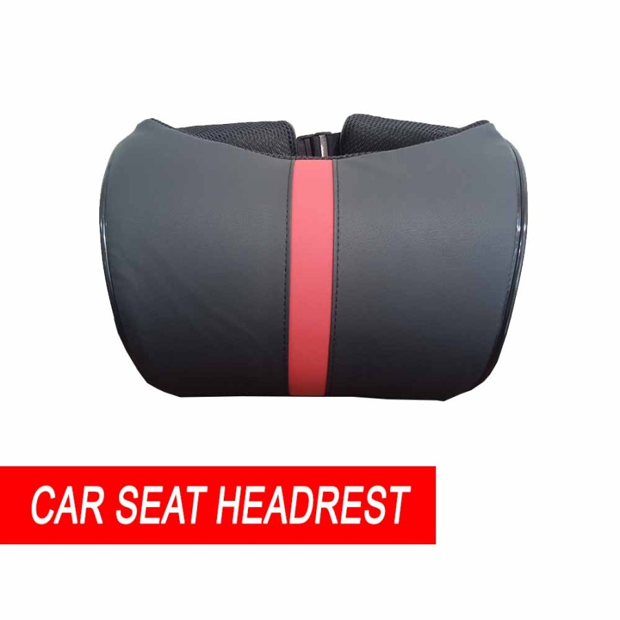 CAR HEAD REST NECK PILLOW/ BANTAL MOBIL LEHER DAN KEPALA DAKRON KULIT