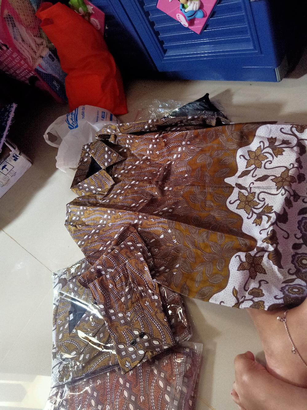 Daun Rantai Kemeja Batik Pria Full Furing Bahan Katun Cabut Primisima