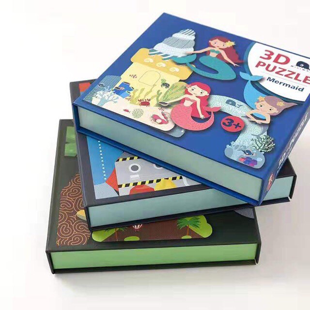 NOTOSKA - 3D PUZZLE DINO / Mermaid Puzzle /Wooden Puzzle / Mainan edukasi anak