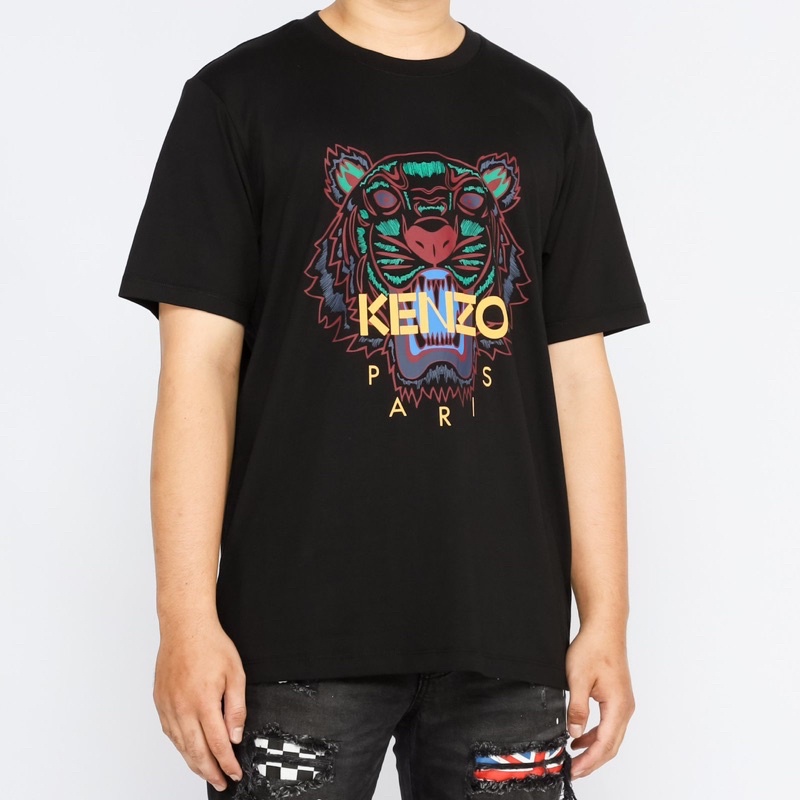 Ken. Tiger Tshirt Black/Green Orange