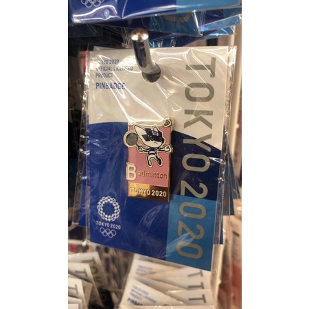 pin pink badminton olympic tokyo 2020