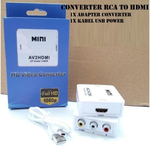 Converter RCA to HDMI / Converter AV2Hdmi / RCA TO HDMI Box