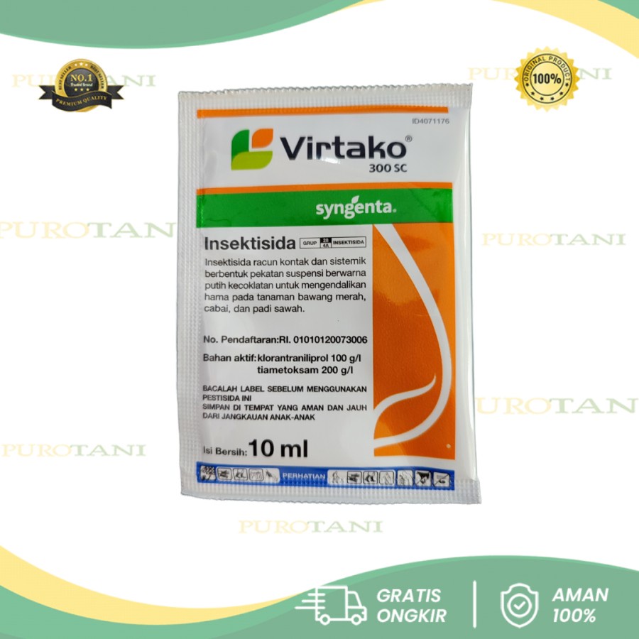 Insektisida Virtako 300 SC Virtako 10 ml Obat Hama Wereng Pengerek Batang