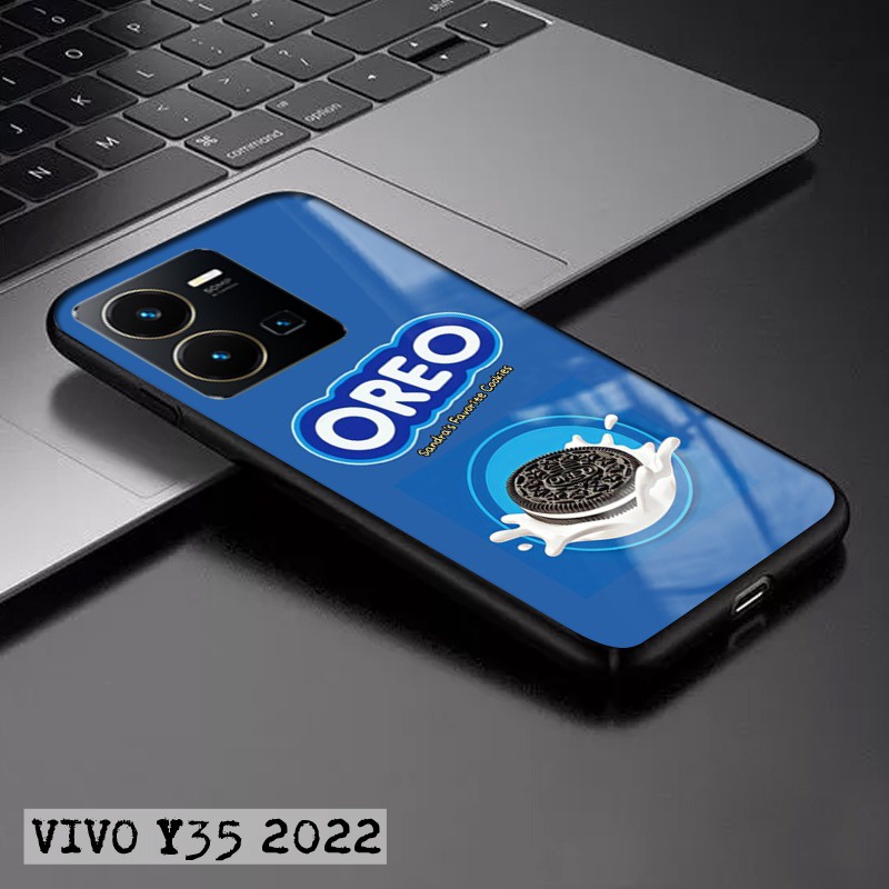 Softcase Glass Kaca VIVO Y35 2022 Terbaru [FC24] Case Motif VIVO Y35 2022 - Casing Hp VIVO Y35 2022 