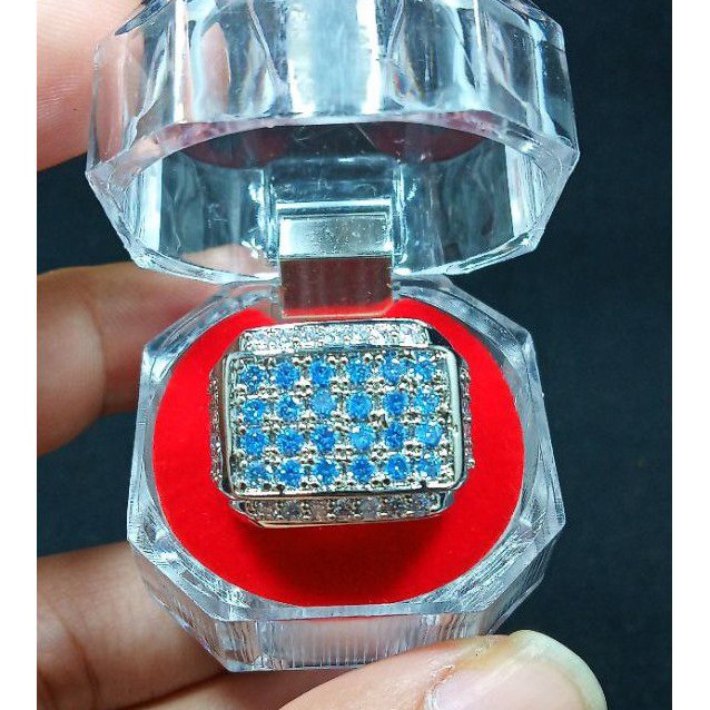 [COD] Bisa Bayar Ditempat BATU BLUE TOPAZ TABUR 24 PCS ASLI NATURAL SIAP PAKAI