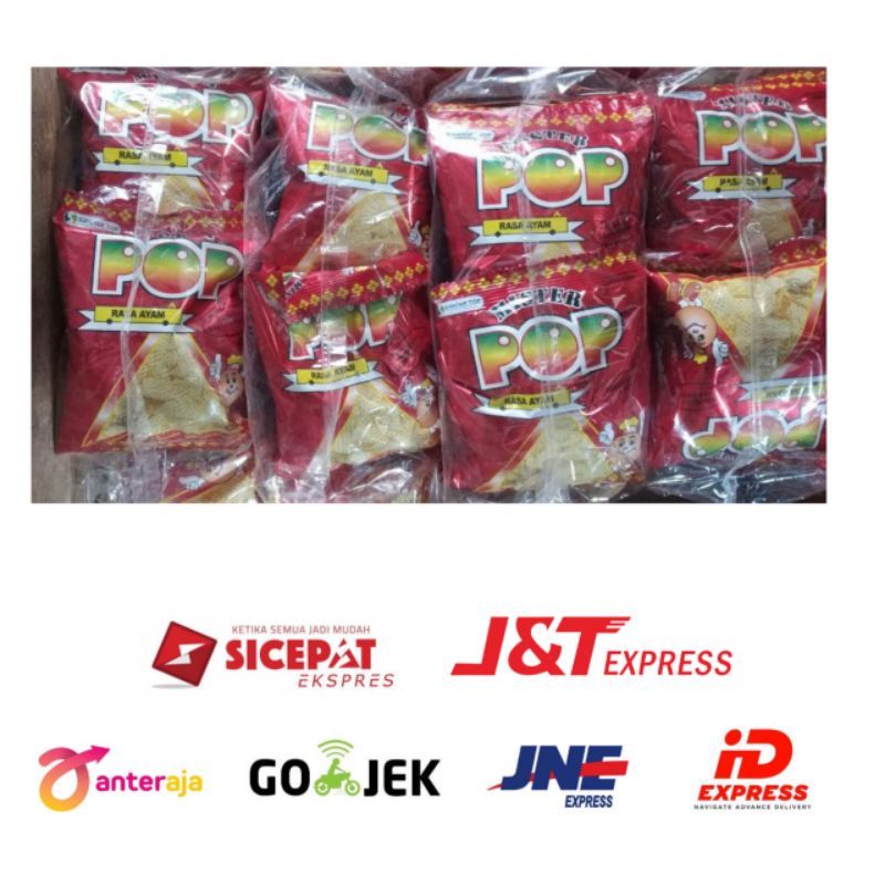 

Mister Pop Snack Rasa Ayam Spesial 1 Dus isi 100 Pcs