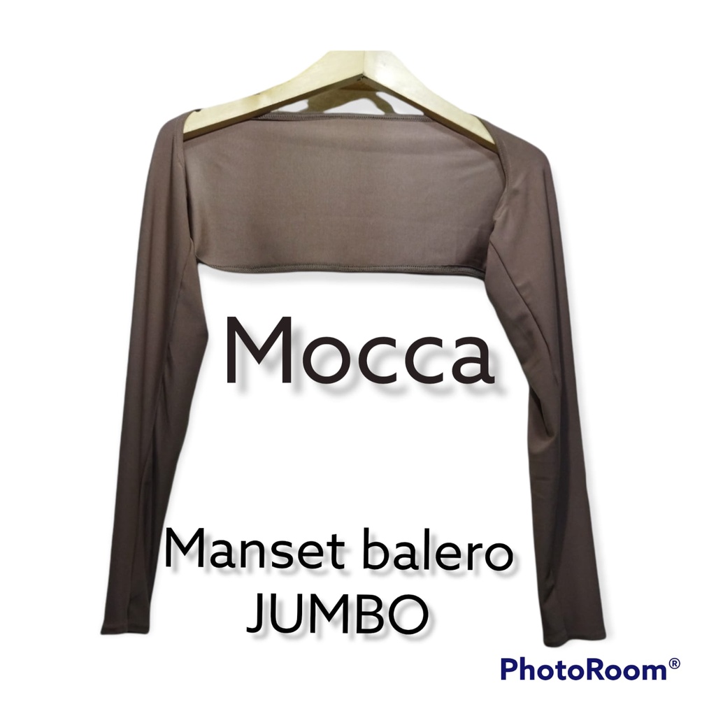 Manset Sambung Bolero Jumbo Bahan Spandek Premium Muat Sampai BB 90 kg Dalaman Baju Muslim Wanita Handsock Lengan Sambung Wanita