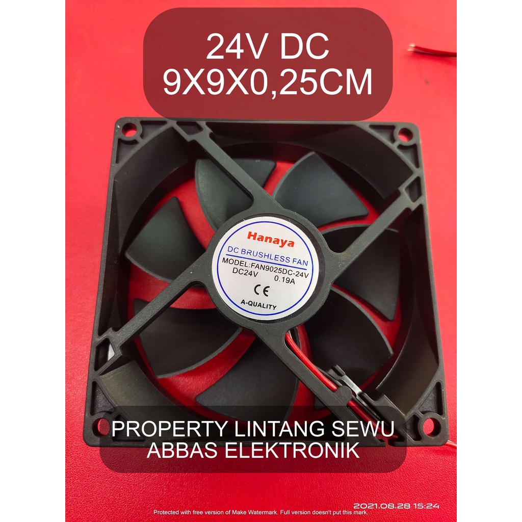 FAN KIPAS 9CM DC 24  VOLT MESIN LAS POWER AMPLIFIER DC 24 VOLT BRUSHLESS  9X9  MESIN LAS 24V 9 X 9