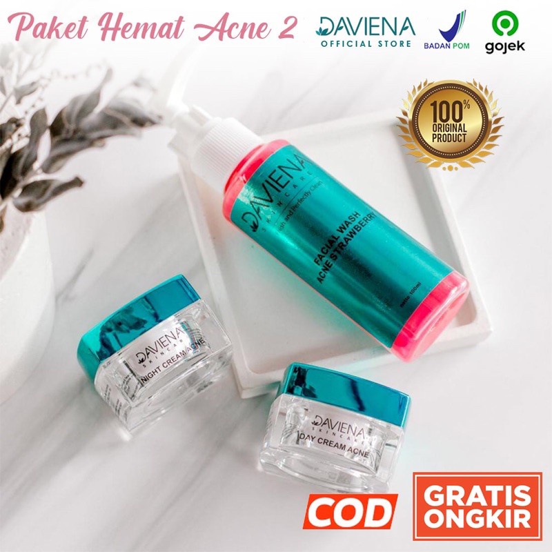 Daviena Skincare Paket Hemat Acne2 / Paket Hemat Davina Skincare